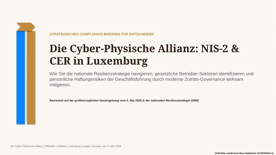 Titelseite: Die Cyber-Physische Allianz: NIS-2 & CER in Luxemburg